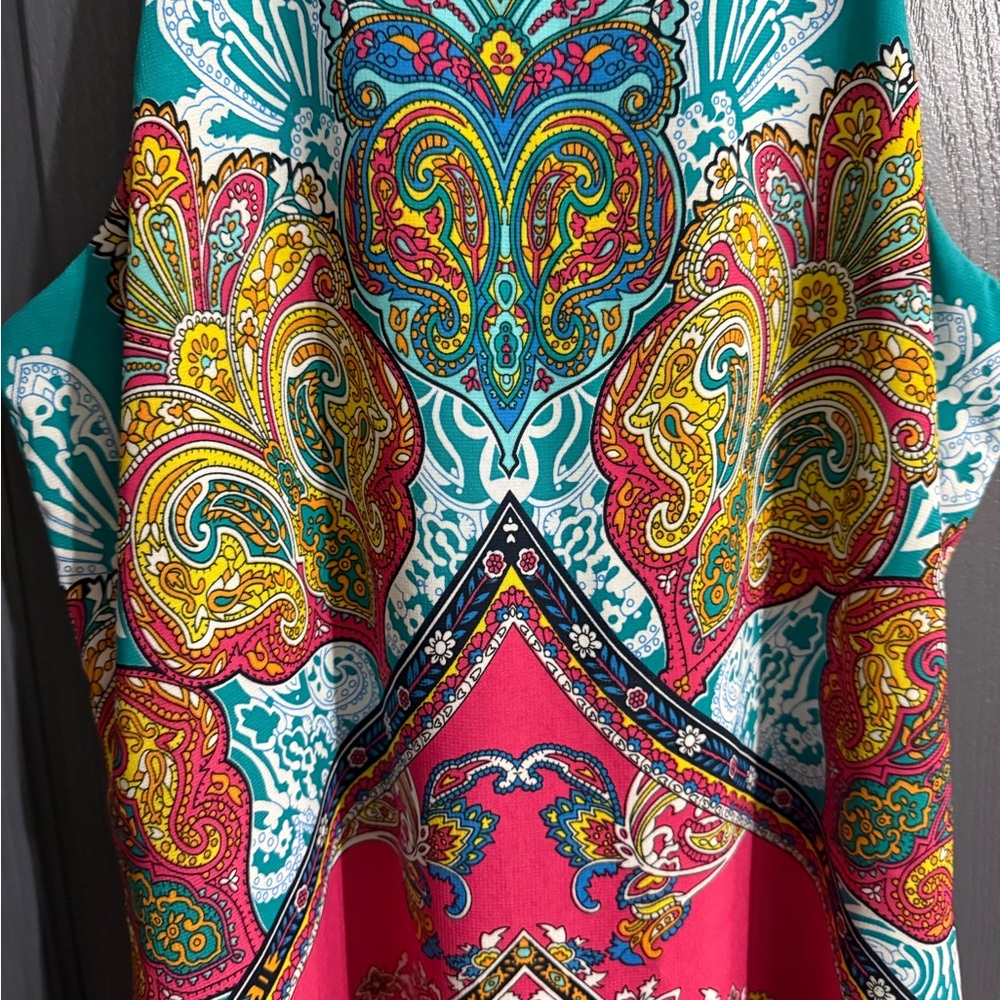 Philosophy of Peek P.O.P. Vibrant Multicolor Paisley Halter Dress - Picture 4 of 7